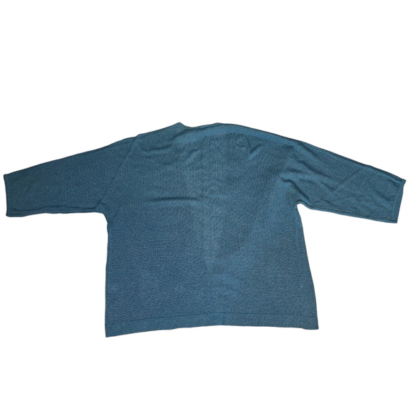 Lot of 2 Women's J. Jill Button Top & Open Front Cardigan, Sz L, Denim Blue Line - Picture 8 of 10